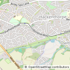 Map of Sheffield, South Yorkshire