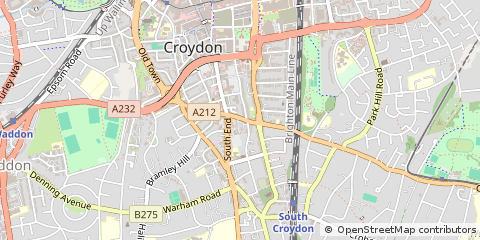 Map of Croydon
