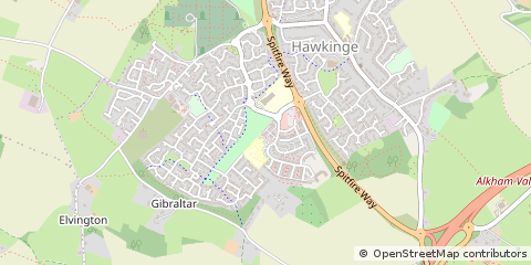 Map of Folkestone, Kent