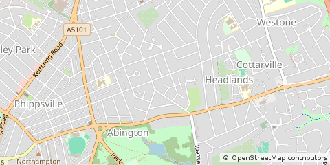 Map of Northampton, Northamptonshire