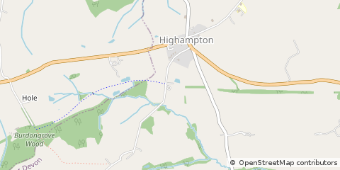 Map of Beaworthy, Devon