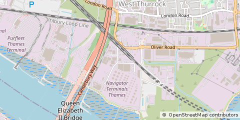 Map of West Thurrock, Essex
