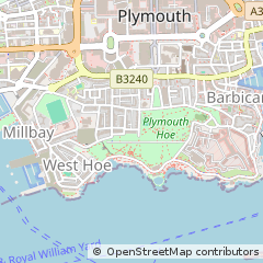 Map of Plymouth, Devon