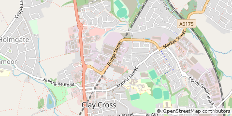 Map of Chesterfield, Derbyshire