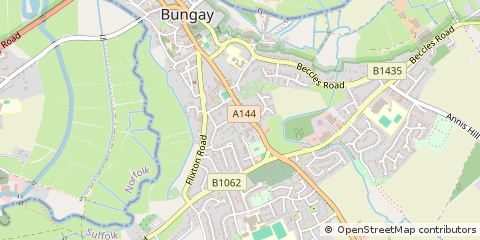Map of Bungay, Suffolk