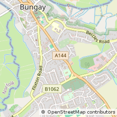 Map of Bungay, Suffolk