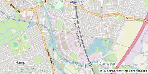 Map of Bridgwater, Somerset