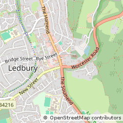 Map of Ledbury, Herefordshire