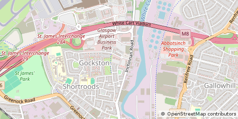 Map of Paisley, Renfrewshire