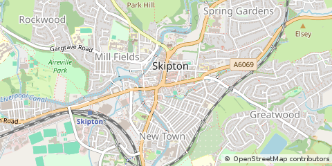 Map of Skipton, North Yorkshire