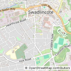 Map of Swadlincote, Derbyshire