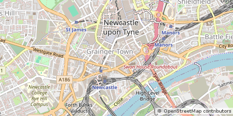 Map of Newcastle Upon Tyne