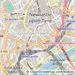 Map of Newcastle Upon Tyne