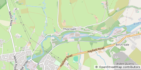 Map of Birch Vale, High Peak