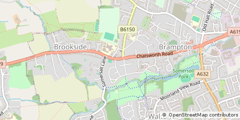 Map of Chesterfield, Derbyshire