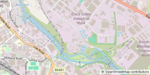 Map of Cross Green Industrial Estate, Leeds West Yorkshire