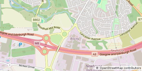 Map of Motherwell, Lanarkshire