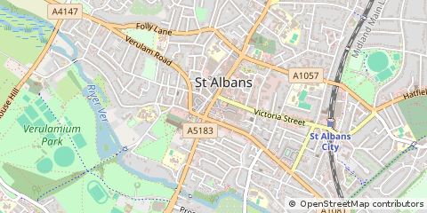 Map of ST. Albans, Hertfordshire