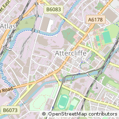 Map of Sheffield, South Yorkshire