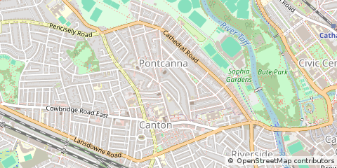 Map of Cardiff