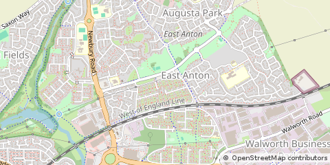 Map of Andover, Hampshire