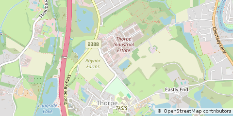 Map of Egham, Surrey