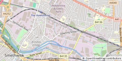 Map of Smethwick, West Midlands