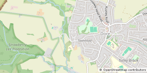 Map of Dore, South Yorkshire