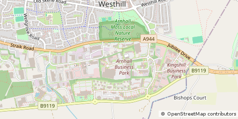 Map of Westhill, Aberdeenshire