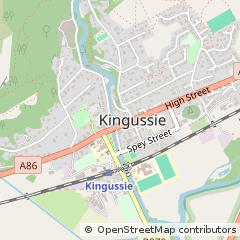 Map of Kingussie, Inverness-Shire