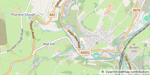 Map of Oldham, Greater Manchester