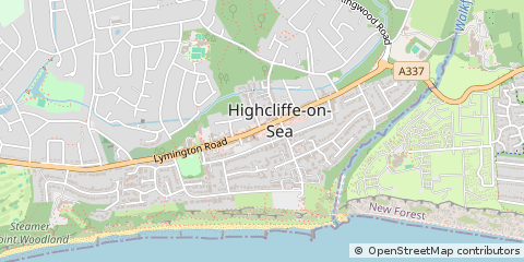 Map of Christchurch, Dorset