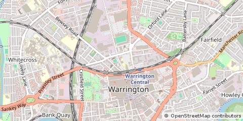 Map of Warrington