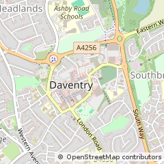Map of Daventry, Northamptonshire