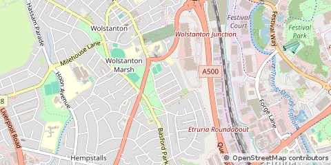 Map of Newcastle, Staffordshire