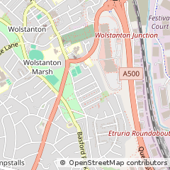 Map of Newcastle, Staffordshire