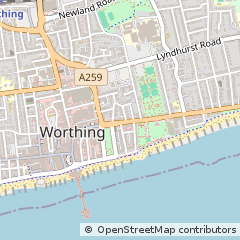 Map of Worthing, West Sussex