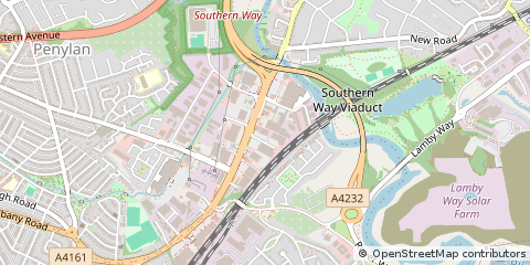 Map of Cardiff, South Glam