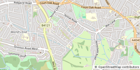Map of Birmingham, West Midlands