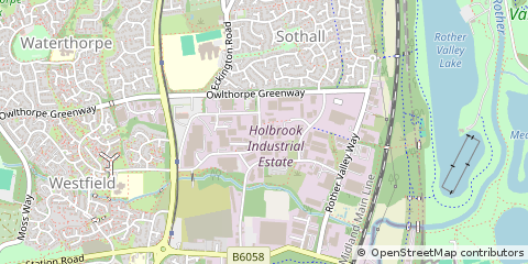 Map of Sheffield, South Yorkshire