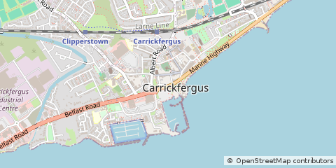 Map of Carrickfergus, Antrim