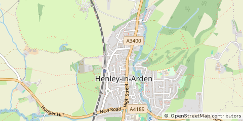 Map of Henley in Arden, Warwickshire