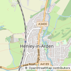 Map of Henley in Arden, Warwickshire