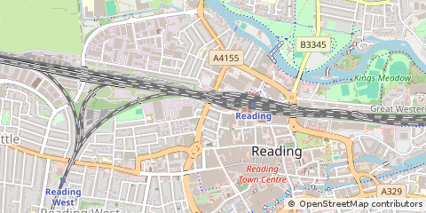 Map of Reading, Berkshire