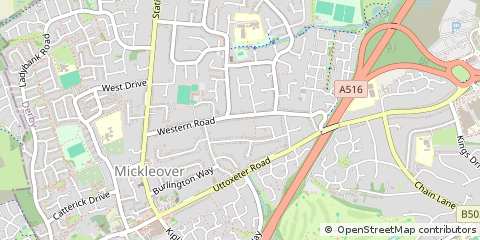 Map of Derby, Derbyshire