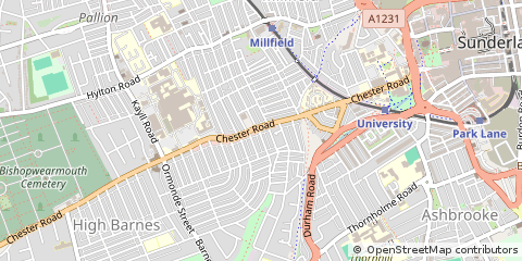 Map of Sunderland