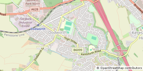 Map of Barnsley, South Yorkshire