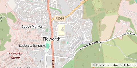 Map of Tidworth, Wiltshire