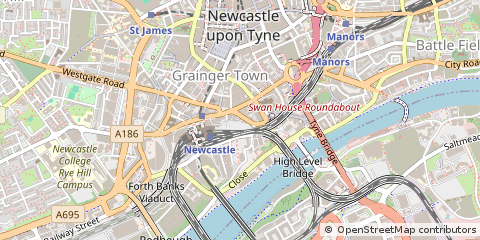 Map of Newcastle Upon Tyne