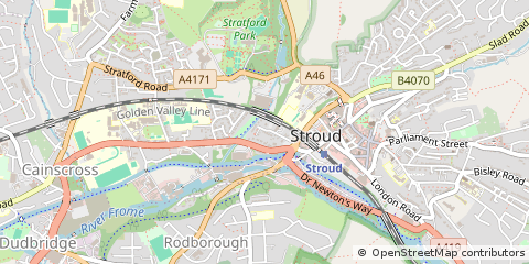 Map of Stroud, Gloucestershire